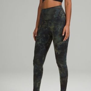 Lululemon Align 28” Diamond Dye Graphite Grey Bronze Green - Size 0